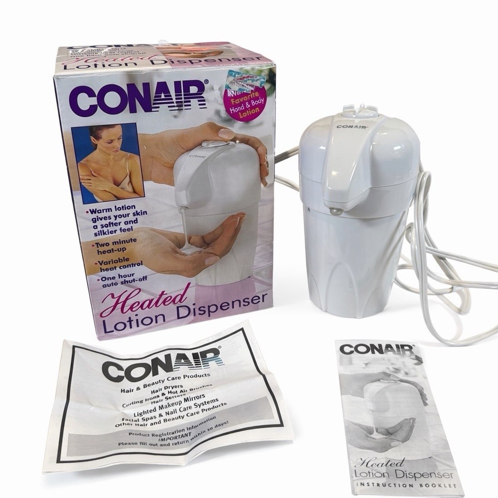 Conair Heated Hot Lotion Dispenser Warmer Body Hand Baby HLD20P Pearlized